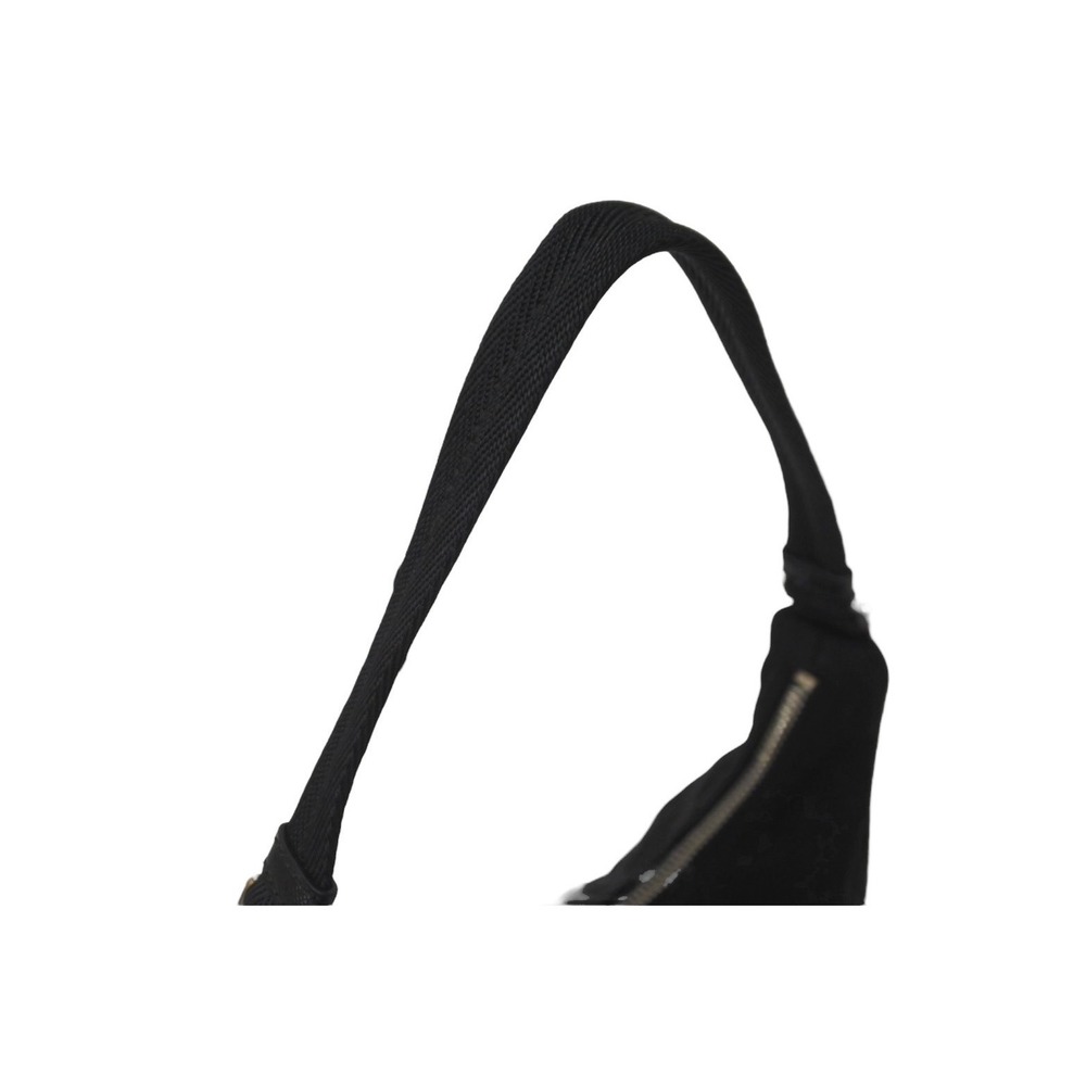 PRADA Hobo Handbag Triangle Logo Black Nylon - Picture 5 of 9